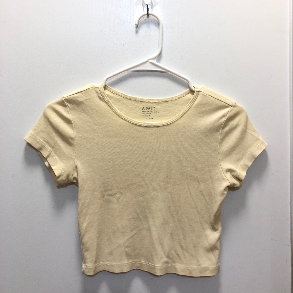 Yellow Cropped Tee